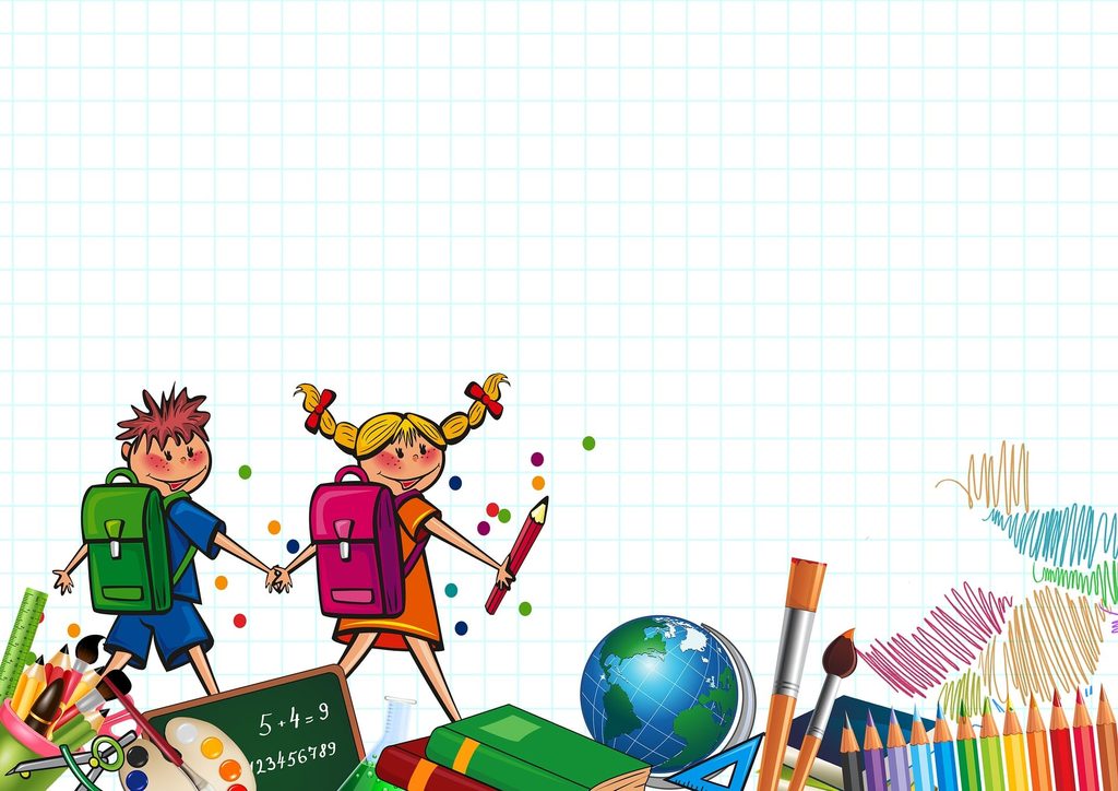 Niños con mochilas escolares